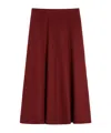 Max Mara Camel Flared Skirt In Brown