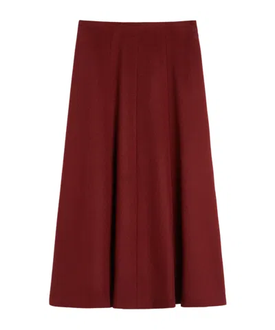 Max Mara Camel Flared Skirt In Brown
