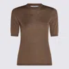 Max Mara Gerico Ss Knit T-shirt In Brown