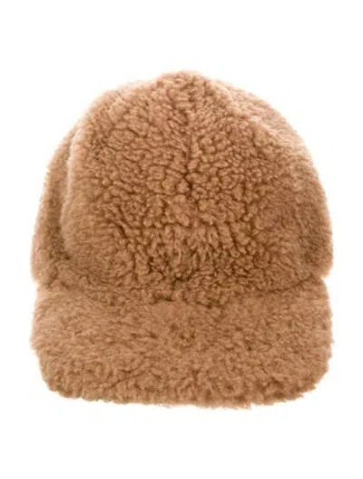 Pre-owned Max Mara Camel Hair Baseball Hat In Brown
