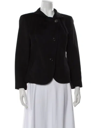 Pre-owned Max Mara Camel Hair Blazer In Black