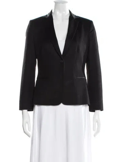 Pre-owned Max Mara Camel Hair Blazer In Black