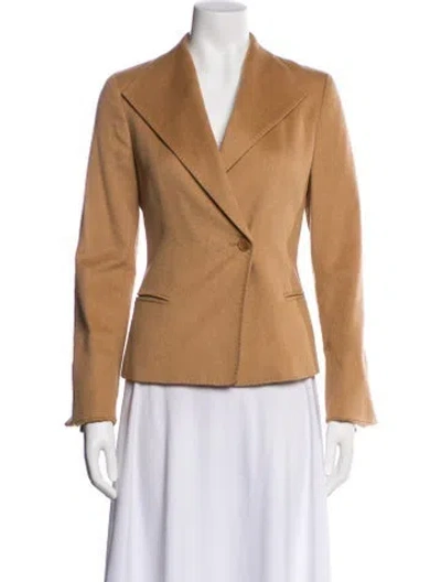 Pre-owned Max Mara Camel Hair Blazer In Neutral
