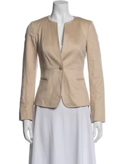 Pre-owned Max Mara Camel Hair Blazer In Neutral