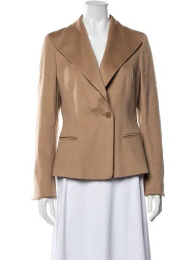 Pre-owned Max Mara Camel Hair Blazer In Neutrals