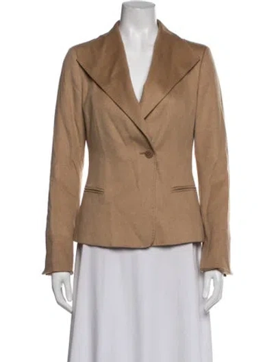 Pre-owned Max Mara Camel Hair Blazer In Neutrals