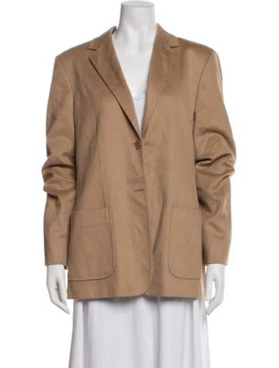 Pre-owned Max Mara Camel Hair Blazer In Neutrals