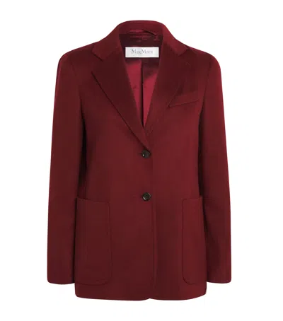Max Mara Camel Hair Blazer In Red