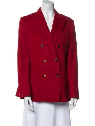 Pre-owned Max Mara Camel Hair Blazer In Red