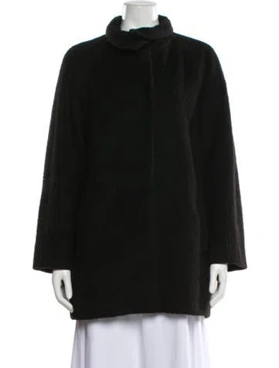 Pre-owned Max Mara Camel Hair Coat In Black