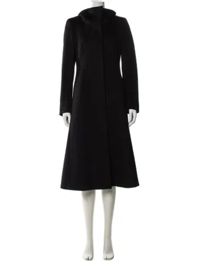Pre-owned Max Mara Camel Hair Coat In Black