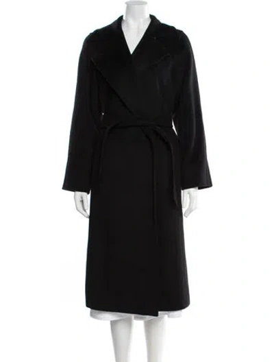 Pre-owned Max Mara Camel Hair Coat In Black