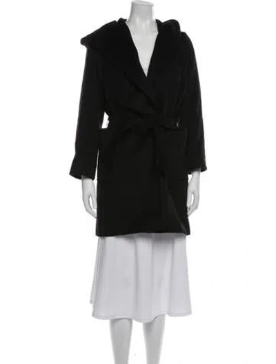 Pre-owned Max Mara Camel Hair Coat In Black