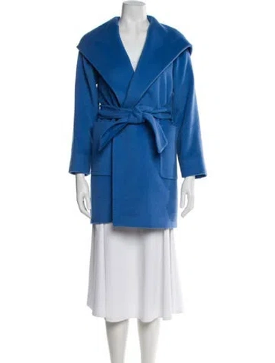 Pre-owned Max Mara Camel Hair Coat In Blue