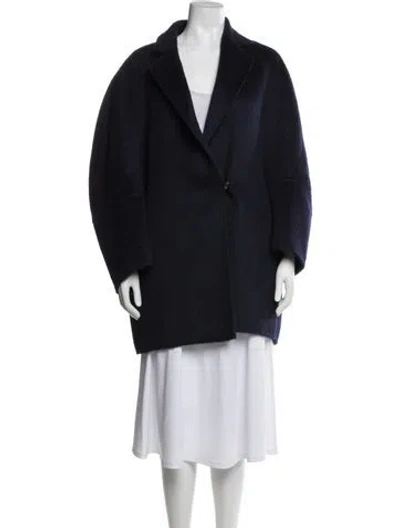 Pre-owned Max Mara Camel Hair Coat In Blue