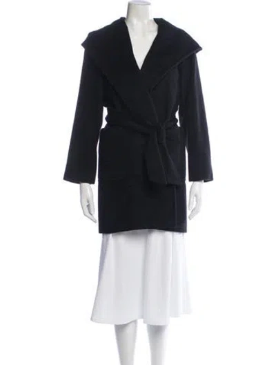 Pre-owned Max Mara Camel Hair Coat In Blue
