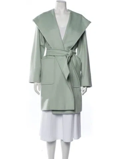Pre-owned Max Mara Camel Hair Coat In Green