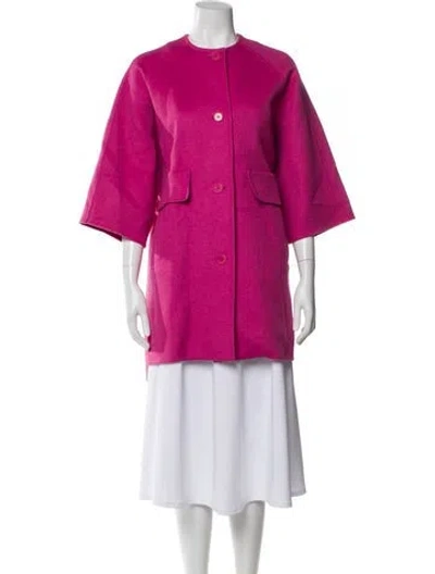 Pre-owned Max Mara Camel Hair Coat In Pink