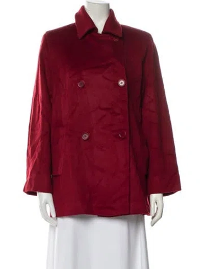 Pre-owned Max Mara Camel Hair Coat In Red