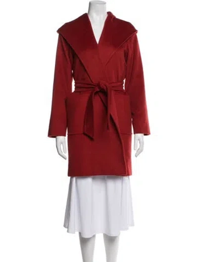 Pre-owned Max Mara Camel Hair Coat In Red