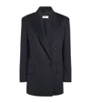 Max Mara Camel Hair Double-breasted Blazer In Animal Print