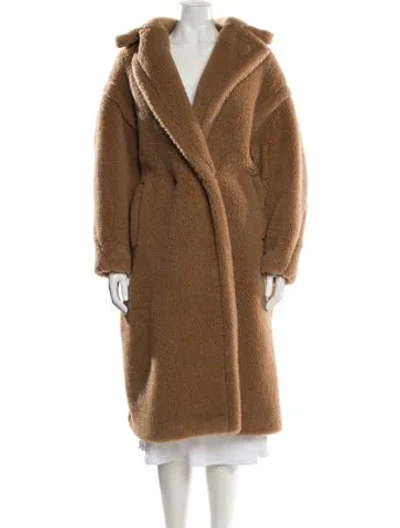 Pre-owned Max Mara Camel Hair Fur Coat In Brown