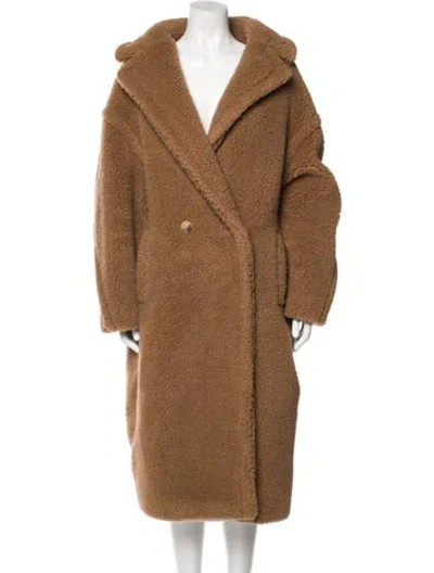 Pre-owned Max Mara Camel Hair Fur Coat In Brown