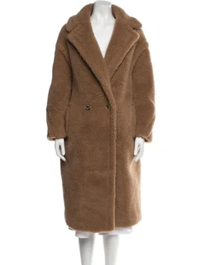 Pre-owned Max Mara Camel Hair Fur Coat In Brown