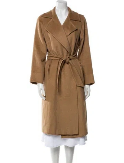 Pre-owned Max Mara Camel Hair Fur Coat In Neutral
