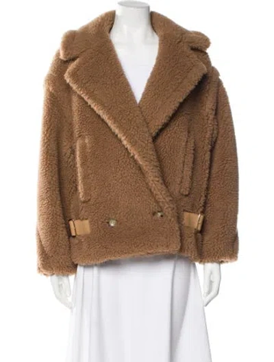 Pre-owned Max Mara Camel Hair Fur Jacket In Neutral