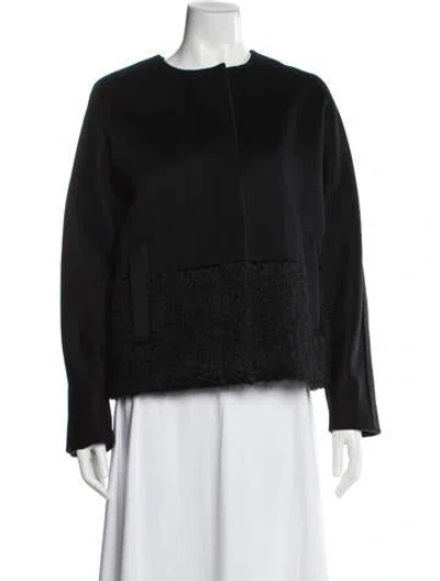 Pre-owned Max Mara Camel Hair Jacket In Black