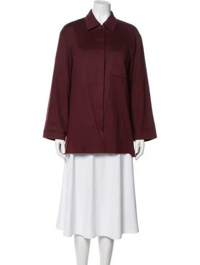 Pre-owned Max Mara Camel Hair Jacket In Burgundy