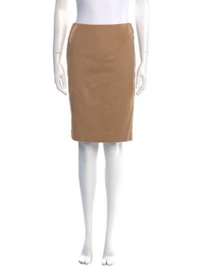 Pre-owned Max Mara Camel Hair Knee-length Skirt In Neutral