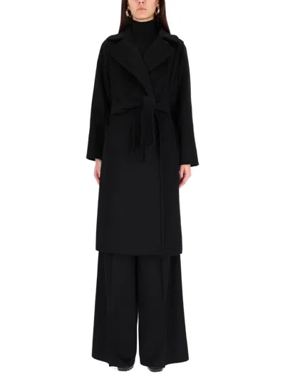 Max Mara Camel Hair "manuela" Coat In Black