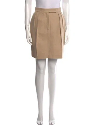 Pre-owned Max Mara Camel Hair Mini Skirt In Neutral