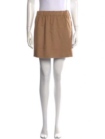 Pre-owned Max Mara Camel Hair Mini Skirt In Neutrals