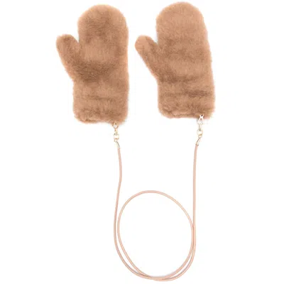 Max Mara Camel Hair Mittens In Brown