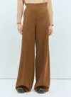 Max Mara Camel Hair Palazzo Pants In Brown
