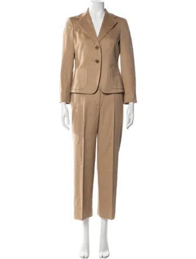 Pre-owned Max Mara Camel Hair Pant Set In Neutral