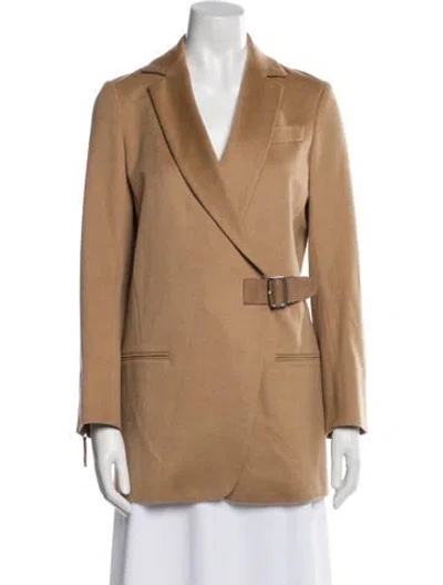 Pre-owned Max Mara Camel Hair Peacoat In Brown
