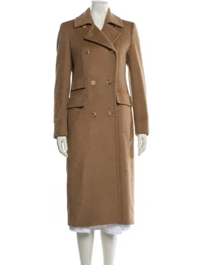 Pre-owned Max Mara Camel Hair Peacoat In Brown