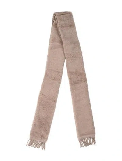 Pre-owned Max Mara Camel Hair Scarf In Neutral