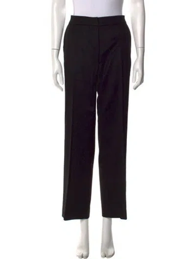 Pre-owned Max Mara Camel Hair Straight Leg Pants In Black