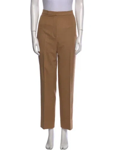 Pre-owned Max Mara Camel Hair Straight Leg Pants In Brown