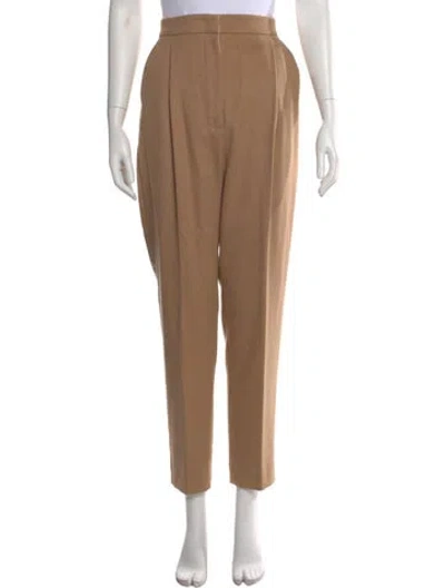 Pre-owned Max Mara Camel Hair Straight Leg Pants In Brown