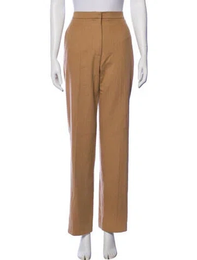Pre-owned Max Mara Camel Hair Straight Leg Pants In Neutral