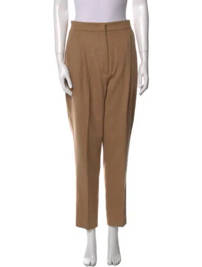 Pre-owned Max Mara Camel Hair Straight Leg Pants In Neutral