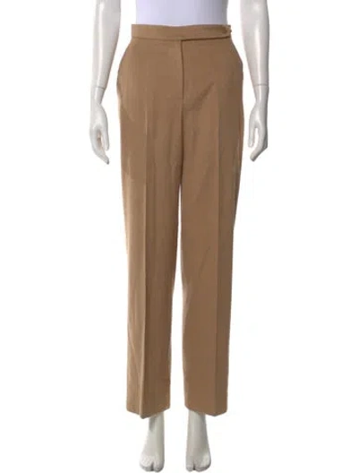Pre-owned Max Mara Camel Hair Straight Leg Pants In Neutrals