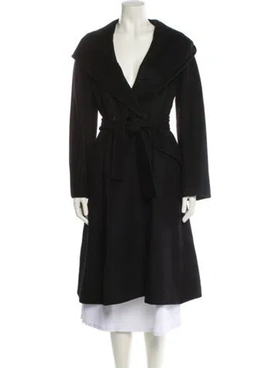 Pre-owned Max Mara Camel Hair Trench Coat In Black