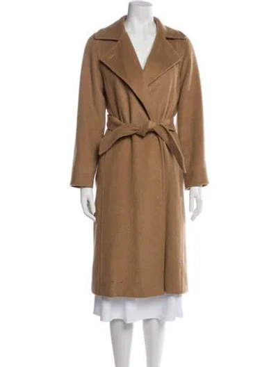 Pre-owned Max Mara Camel Hair Trench Coat In Brown